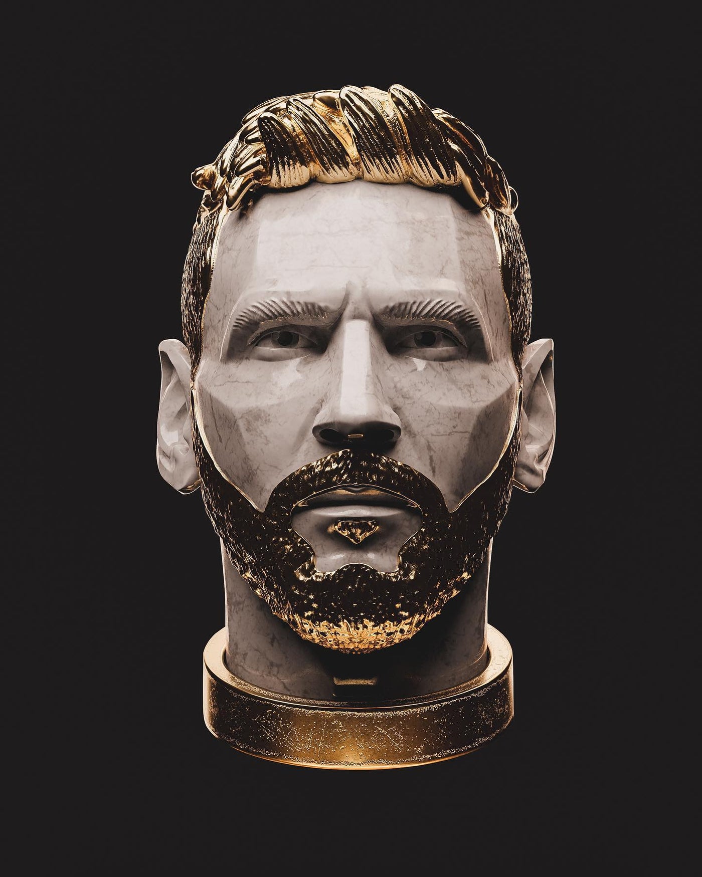 Busto LM10 ARG impreso en 3D, figura de colección de fútbol — vista 1