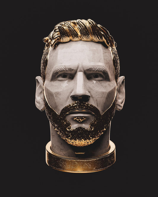 Busto LM10 ARG impreso en 3D, figura de colección de fútbol — vista 1