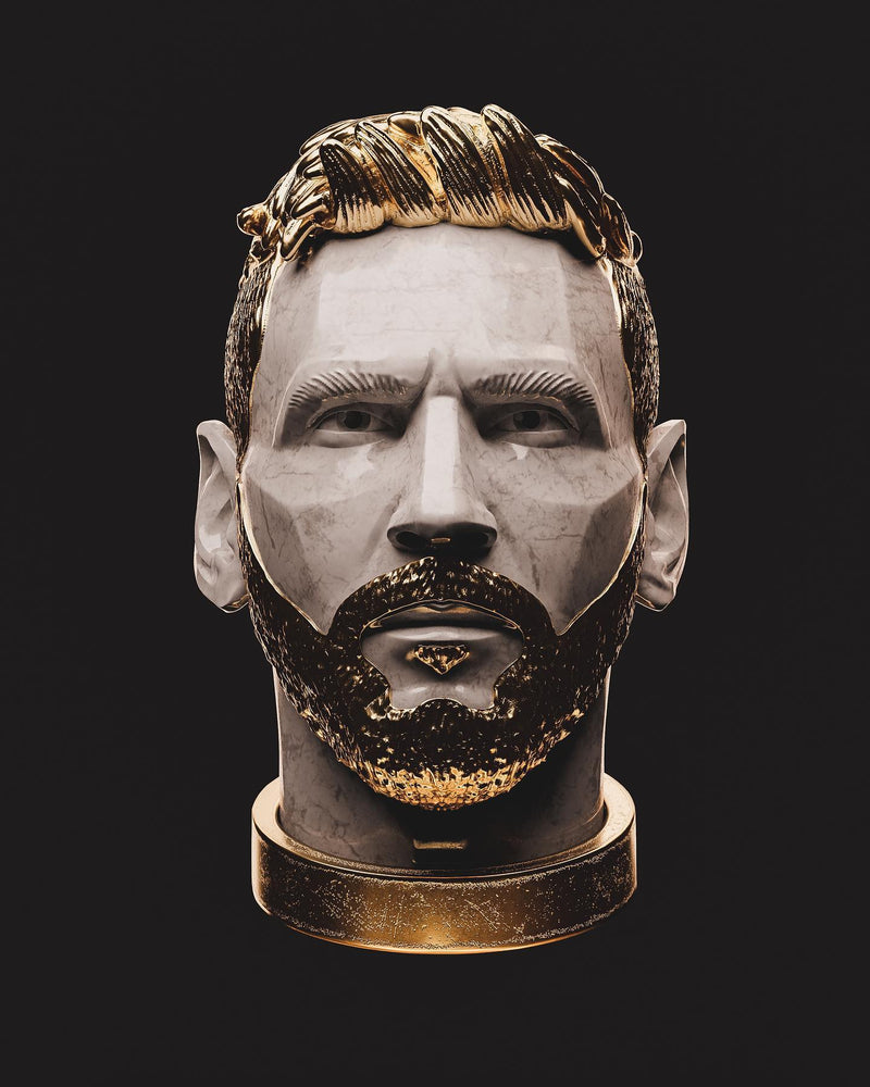 Busto LM10 ARG impreso en 3D, figura de colección de fútbol — vista 1
